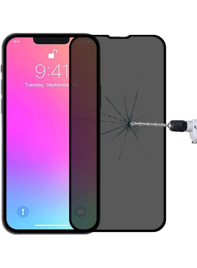 Anti Peeping Tempered Glass For iPhone 13/13 Pro Black - Image 1